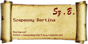 Szepessy Bertina névjegykártya